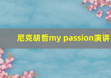 尼克胡哲my passion演讲